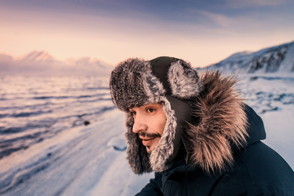 Man Wearing Ushanka