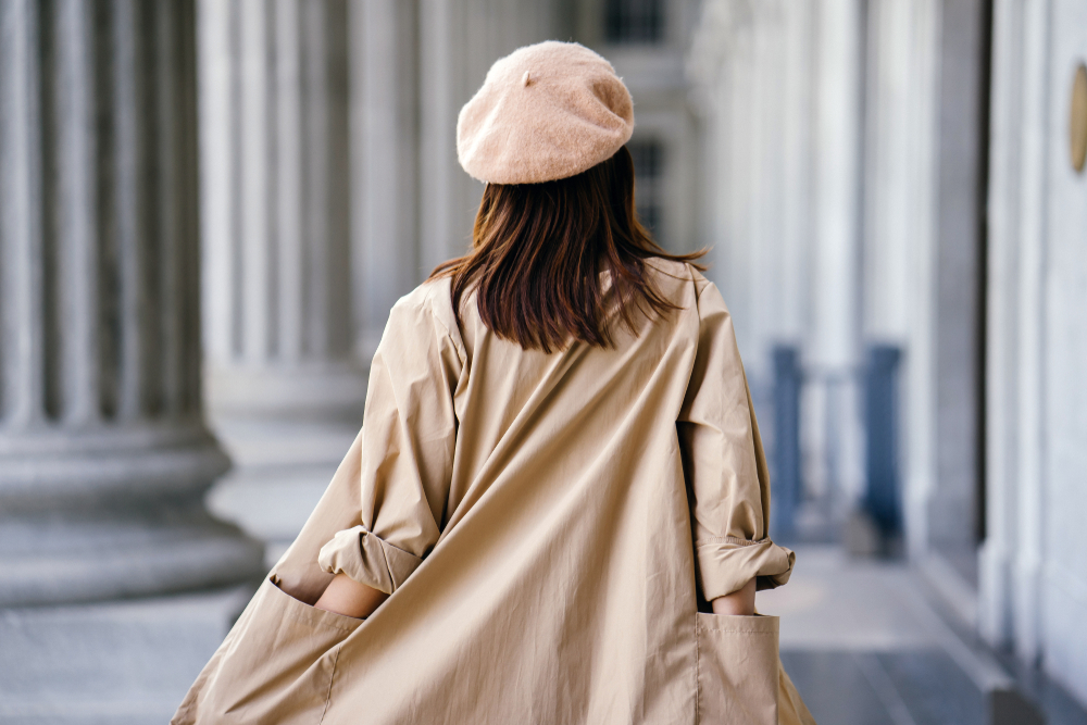 woman wearing beret