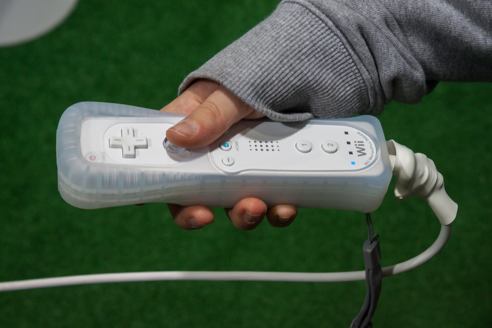 Wii controller in hand